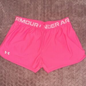Pink Under Armour Play Up Shorts